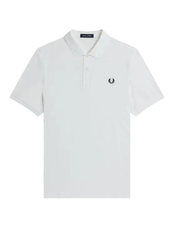 Polo Fred Perry Blanco Hombre Original Estilizado Diseño Entallado - 1
