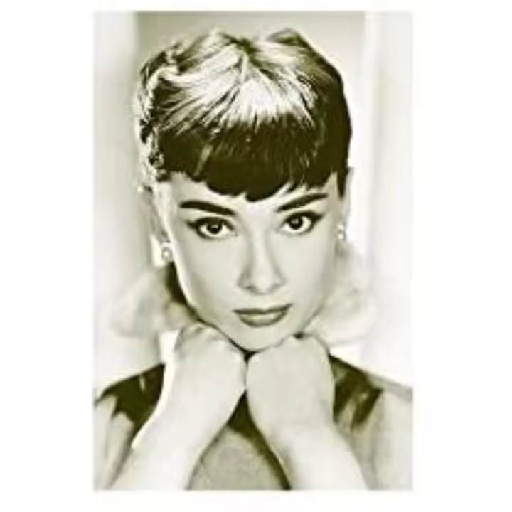 MAXI POSTER AUDREY HEPBURN EN COLOR SEPIA 61 x 91,5 cm - 1