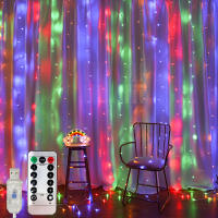 Cadena De Luces De Hierro Cobre Con Control Remoto Y USB Para Decoración De Fiesta Boda Navidad 1PC 100/200/300 LED 3*1-3*3M Blanco/Multi/Lámpara Caliente - details 0