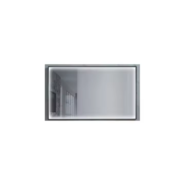 LEDIMEX ABILITY ABIL033/80NG Espejo cuadrado con luz perimetral integrada en el marco de aluminio 80x80 - 1