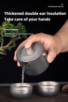 Tiartisan Hervidor De Agua De Titanio Ultraligero Portátil 180ml Con Capa Doble Y Tapa Para Camping Al Aire Libre Y Viajes - details 3