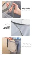 Cesta De Ropa Plegable De Malla Transpirable Organizador De Ropa Sucia Para El Hogar Con Manija Portátil Y Ligeras Para Pantalones Y Otras Ropa Herramienta De Ordenación - details 10