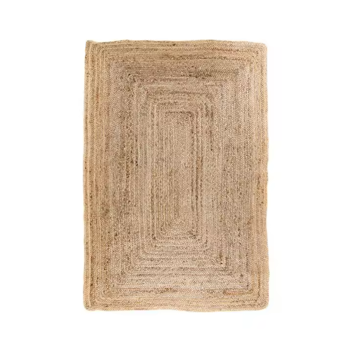Alfombra Rectangular Bombay, Yute, Marrón, 90x60x1 cm - 1