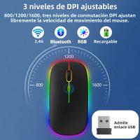 Teclado Inalámbrico Bluetooth Para Tablet Android iOS Windows Con Iluminación RGB Teclado Y Ratón Compatible Con iPad Y Teléfono Móvil - details 12