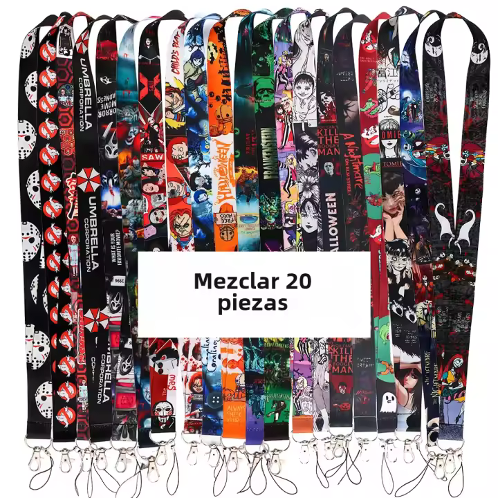 Lanyard De Cuerda Para Llaves FI39 En Lote De 20 Piezas Accesorios De Lariat Para Halloween Y Películas De Terror Regalo Cool Para Hombres - 1