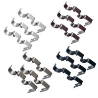 Juego De 3 Soportes Ajustables Para Cortina Doble De Metal Acero Inoxidable Para Percha De 1 Y 5/8 Pulgadas Soporte De Muro Para Perchas De Cortina - details 4