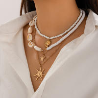 IngeSight.Z Conjunto De 3 Collares De Lujo Con Colgante De Tortuga Y Concha Para Mujer Estilo Clásico De Verano Joyería De Playa - details 5