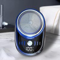 Mini Afeitadora Eléctrica USB Recargable Peluca De Viaje Portátil Con Pantalla Digital Afeitadora De Barba Desmontable Material Plástico Tamaño Compacto Para Hombres - details 5
