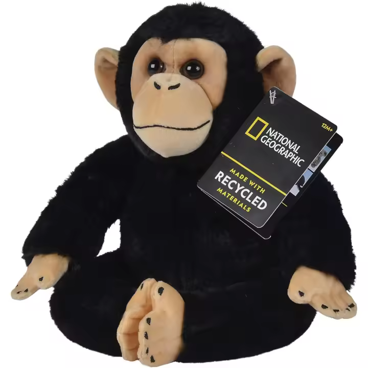 NATIONAL GEOGRAPHIC - Peluche Bebé Chimpancé - Mide 33cm - Hecho con materiales reciclados - De Microfibra - Original regalo - Mayores de 1 año - 1