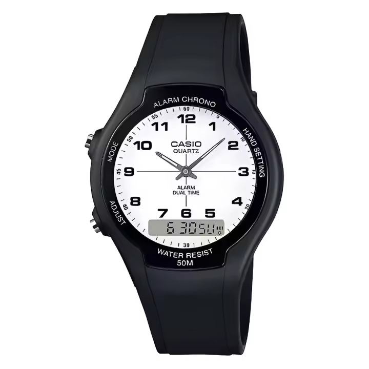 Reloj Casio AW-90H-7BV Unisex Analógico Digital con Alarma y Cronómetro - 1