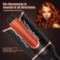 Rizador de Cabello de Iones Negativos - Varita Voluminizadora para Rizo Exuberantes y Flequillo, 32mm/25mm, Diseño Ergonómico, Solo para Cabello Seco, Enchufe Tipo-C, Acabado Metálico Brillante, Rizador Automático - details 18