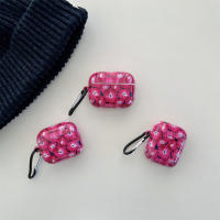 Funda Protectora Para AirPods 3 2 1 Pro2 pro Estilo Flores Profundo Rojo Material De Silicona Cubierta Para Auriculares - details 5