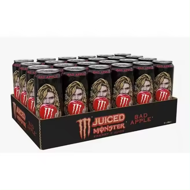 Monster Energy Nacional BAD APPLE 500ML bebida energeticas caja 8U o 24unidades a elegir - 1