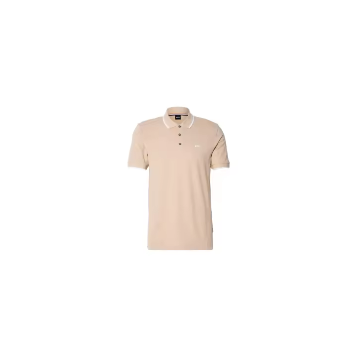 Polo slim fit de algodón elástico con logo estampado - 1