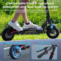 iScooter iX3 Scooter Eléctrico Plegable, Neumáticos Todoterreno Sin Cámara de 10', Motor de 800W, Batería de 10Ah, Velocidad Máxima de 40km/h, Autonomía Máxima de 40km, Altura del Manillar Ajustable, Control a través de App - details 6