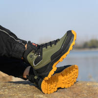 Botas Impermeables Para Hombre Seguridad Puntas De Acero Indestructibles Botas De Construcción Protección Antipinchazos Suela De Goma Material Superior Synético - details 11