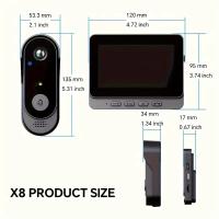 Timbre Inalámbrico with Cámara 1080P HD Timbre Videoportero Exterior IP65 Impermeable Inalámbrico with Cámara y Pantalla IPS de 4,3 Pulgadas, Interconexión inalámbrica Bluetooth 2,4G, No Requiere WiFi - details 0