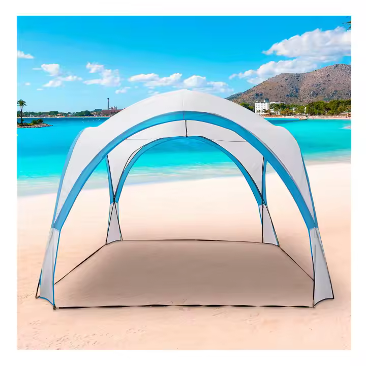 Carpa de camping Aktive blanco/azul 260x320x320 cm - 1
