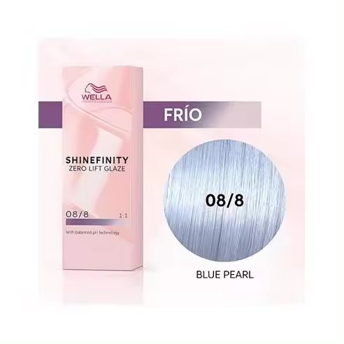 Coloracion Semipermanente Shinefinity Zero Lifth Glaze 08/8 Cool Blue Pearl 60 ml. Wella - 1