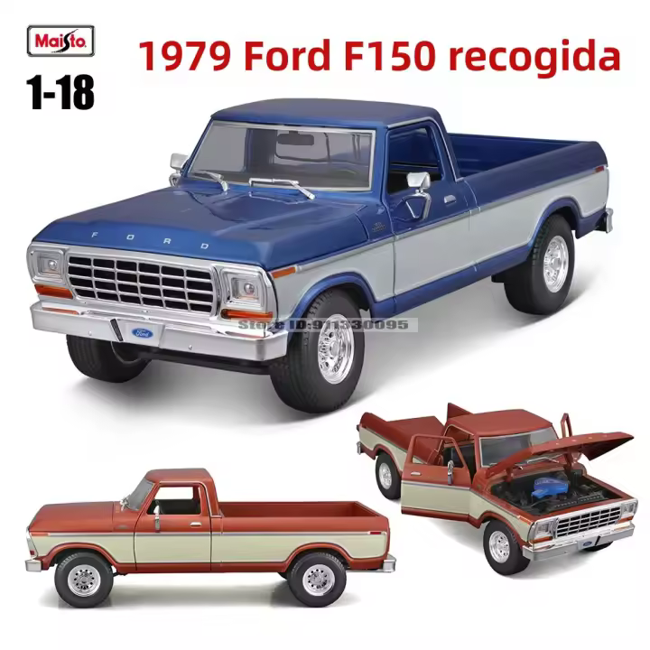 Modelo De Coche Retro Maisto 1:18 1979 Ford F150 Pick up Aleación De Latón Decoración Colección Regalo Para Jóvenes Y Adultos - 1