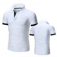 Camisa Polo Hombre Verano Nueva Cuello Vacío Manga Corta Transpirable Moda Negocios Marca Ropa Hombre Estilo Casual Contraste De Colores - details 2