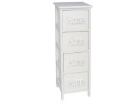G Cajonera Blanca de Madera con 4 Cajones 25x25x78cm /30x20x67cm- Versátil y Funcional - details 0