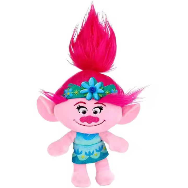 TROLLS  - World Tour Reina Amapola - ¡Es un peluche muy suave y blandito!  Mide 18 cm  - Coleccionable - Regalo original - Recomendado mayores de 3 años - 1