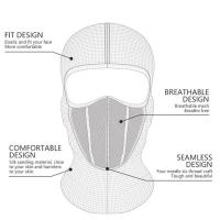 Máscara Facial Completa Transpirable Balaclava Para Motocicleta Montañismo Ciclismo Motocross Con Capucha Protección Del Cuello Y Cara Motos - details 5