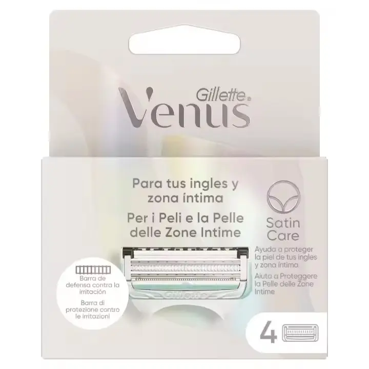 Gillette Venus maquinilla de depilación para mujer para ingles y zona intima, pack de 4 recambios - 1