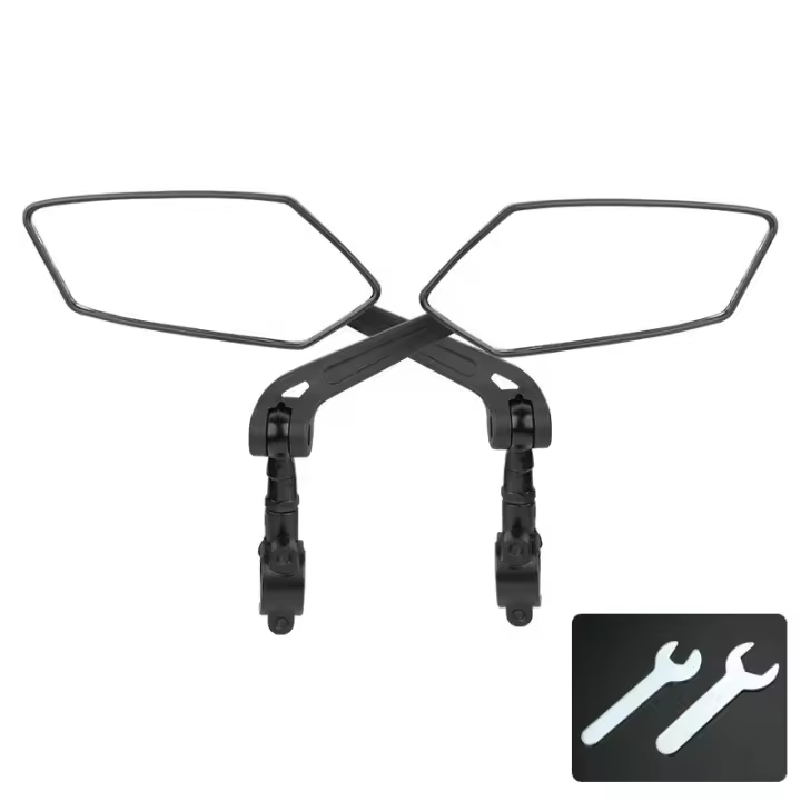 2 espejos de bicicleta Scooter eléctrico Retrovisor de bicicleta Ajuste de 360 ° Compatible con todos los modelos para manillar de 20-24mm, bicicleta de montaña y accesorio de scooter - 1