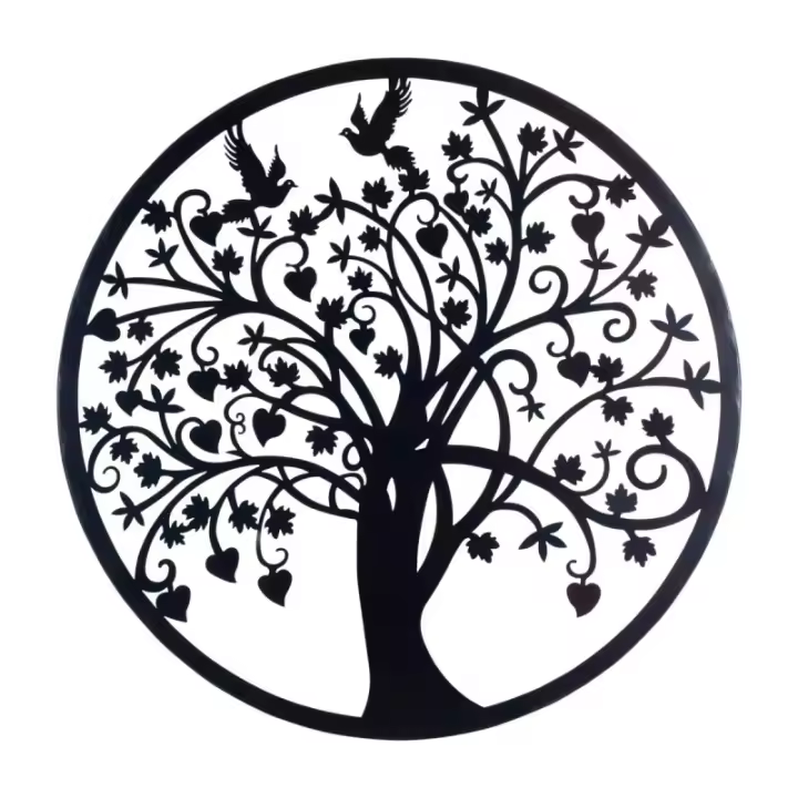 Signes Grimalt By SIGRIS Aplique Metal Negro de Metal 60*1*60cm Adorno 23118 - 1