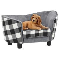 vidaXL Sofá para Perro Felpa 68x38x38 cm Cama Mascotas Almacenamiento Color Gris,  Negro, y mas - details 0