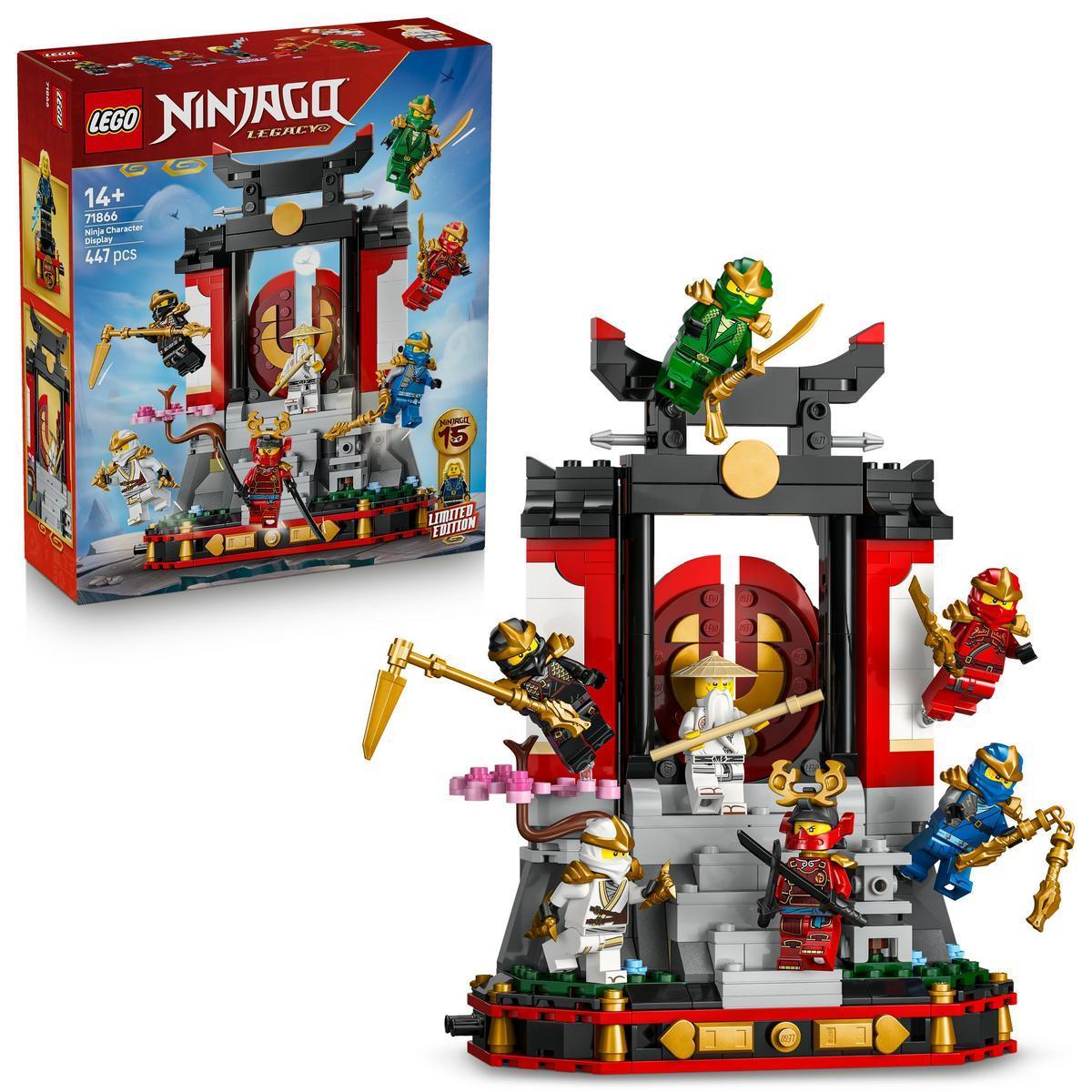 [PREVENTA] LEGO® 71866 NINJAGO® Exposición de Personajes Ninja 15 Aniversario Base de Exhibición con 8 Minifiguras para Chicos y Chicas de 14 Años o Más