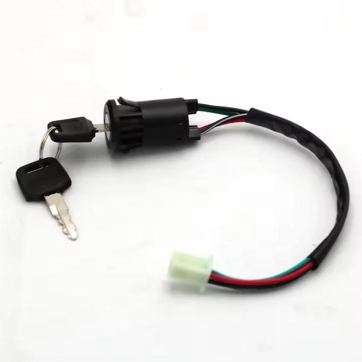 Interruptor De Encendido Con Cable Para Motocicleta Y ATV Suzuki Honda 50cc-250cc Llave De Inicio Y Cerradura De Puerta - 1