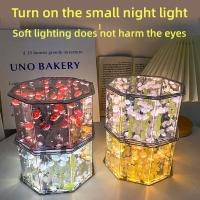 Lámpara De Espejo En Forma De Tulipán DIY Iluminación Nocturna 3D Hecha a Mano Regalo De Cumpleaños Con Luz LED - details 0