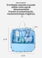 Set de cuidado del bebé | Productos de cuidado del bebé de 13 piezas | Set de cuidado del bebé inicial Equipamiento | Cuidado de uñas y nariz con bolsa de manoAzul - detalles 0