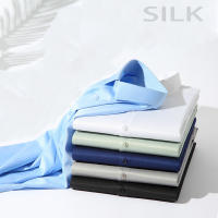 Camisa Larga Para Hombre Casual Y Moda Color Sólido No Hierro Y Resistente a Arrugas Top De Negocios Estilo Turn-down Collar - details 2