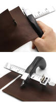 Cortador De Correa De Cuero Profesional QJH Con 2 Hojas De Corte Ajustable Herramienta De Corte Manual Para DIY Y Artesanía - details 5