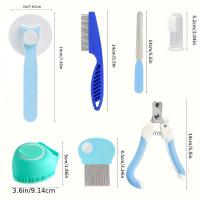 Kit De Cepillado Para Gatos 8 Piezas Con Peine Antipulgas Champú Para Mascotas Cepillo Antihair Y Cepillo De Dientes De Silicona - details 5