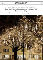Luces De Lluvia De Meteoros LED 30CM Impermeables Para Decoración De Jardín Y Fiesta Navideña Lámpara De Hidrocaloría De Navidad - details 0