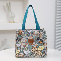 Bolsa De Almuerzo Grande Y Aislada Con Estampado De Dibujos Animados Bolso Termo Para Escuela Trabajo Viajes Y Picnics - details 3