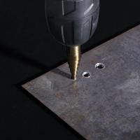 Juego De 5 Piezas De Broca Angular Triangular Rojiza Y Negra Para Aleación De Aluminio Herramienta De Abertura De Agujeros Con Sistema Británico - details 6