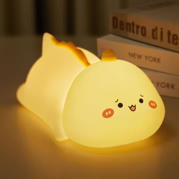 Luz de noche de dinosaurio - Luz de noche - Luz de noche para bebé - Luz de noche para niños - Luz de noche de silicona - Luz recargable de 7 colores - 1