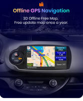 AWESAFE inalámbrico CarPlay Android Auto Radio para Toyota Yaris 2012 2013 2014 2015 2016 2017  coche reproductor multimedia GPS 2 din autoradio volante controles RDS Bluetooth - details 10