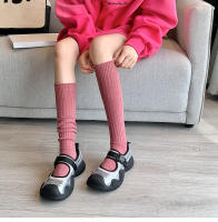 Medias Largas De Mujer En Color Sólido Estilo Preppy Japonesa Moda Dulce Medias De Algodón Y Poliéster Con Elástico Para Otoño E Invierno - details 3
