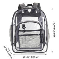 Mochila Transparente Unisex Moda Simple Gran Capacidad Portátil Multifuncional Impermeable Para Hombres Y Mujeres - details 20