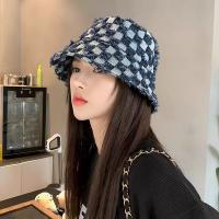 Gorro De Buho De Lona a Cuadros Para Mujer Gorro De Pescador De Playa Tropical Sombreros De Panamá Para Exterior Protección Solar FiestaRegalo - details 3