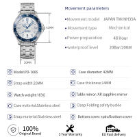 Reloj Mecánico Para Hombre PAGANI DESIGN PD1685 2025 Resistente Al Agua 20Bar Acero Inoxidable Cristal De Zafiro Autónomo NH35A - details 10