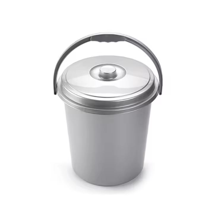 Cubo basura con tapa 21 litros plata eco - 1