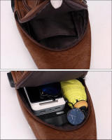Bolsa De Pecho Multifuncional Para Hombre 1 Pieza Con Agujero Para Auriculares Y USB Cierre De Cremallera Material PU Suave - details 12